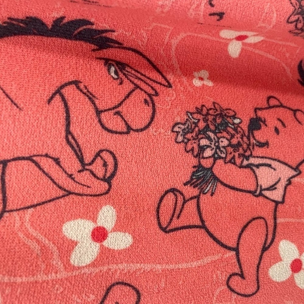 DISNEY Pajamas Size XS Pink Black Pull On Winnie the Pooh Pants Front Pockets - Picture 8 of 9